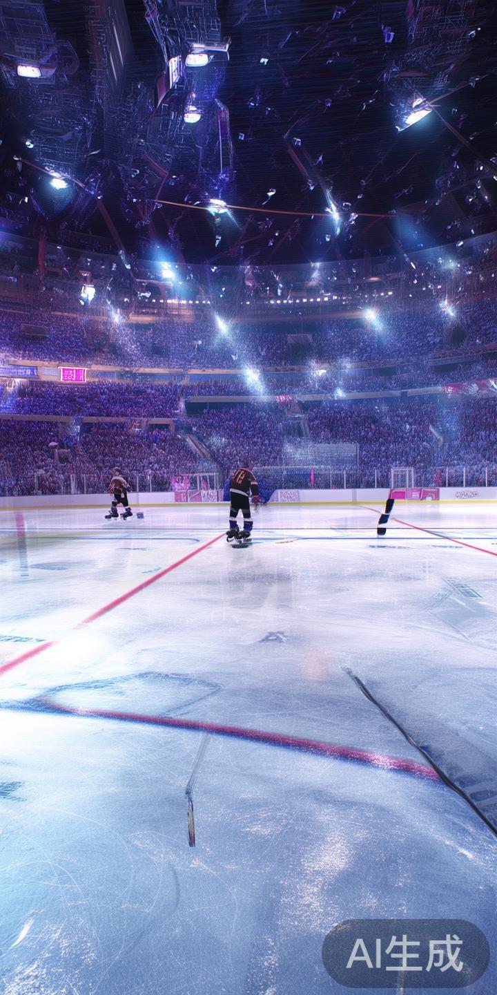 冰球突破游戏以冰球运动为背景，采用鲜明的视觉元素和